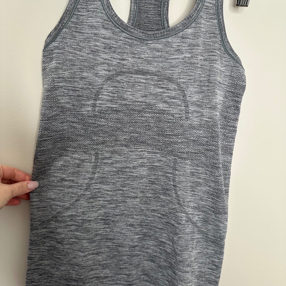 Lululemon Women's Swiftly Tech Racerback Tank Top Grey Heather Size 4 - Picture 3 of 6